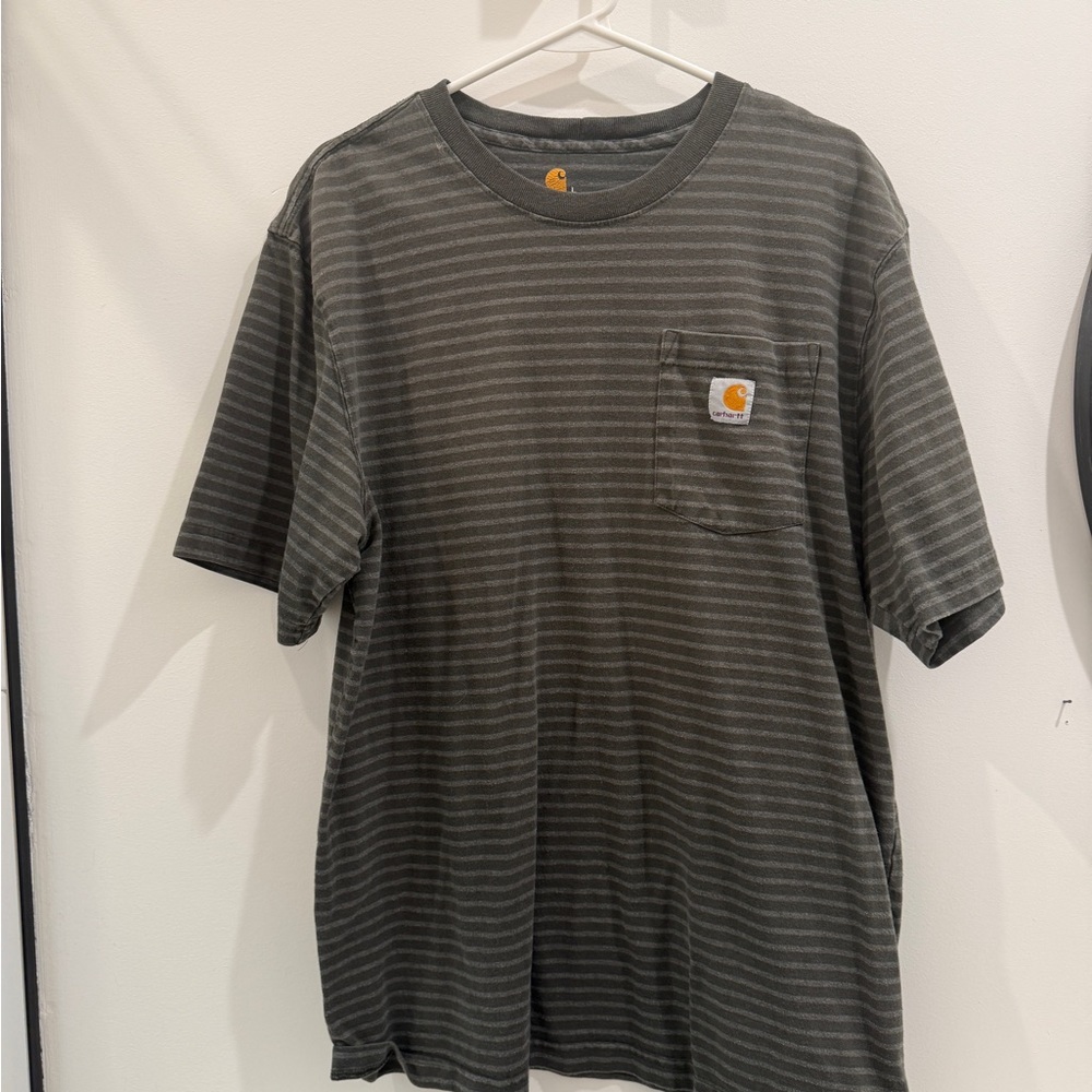 Carhartt Men's Dark Gray Striped Tee